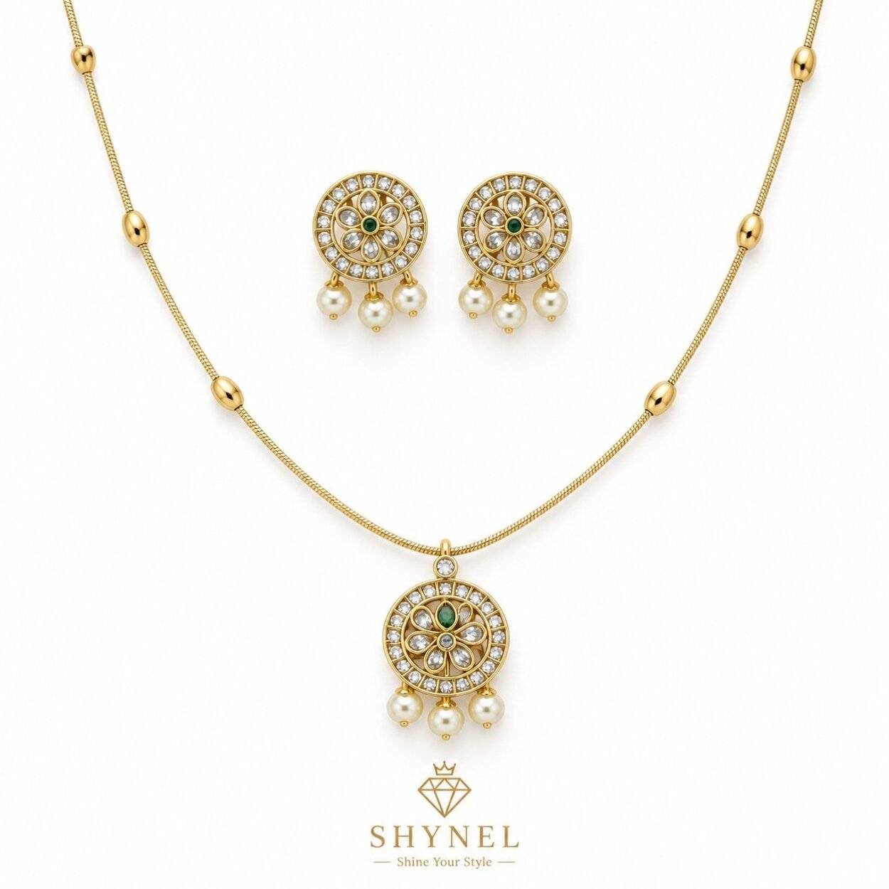 Antique Temple Choker Set for Women Pearl Heritage shynel anti tarnish jewelry product image