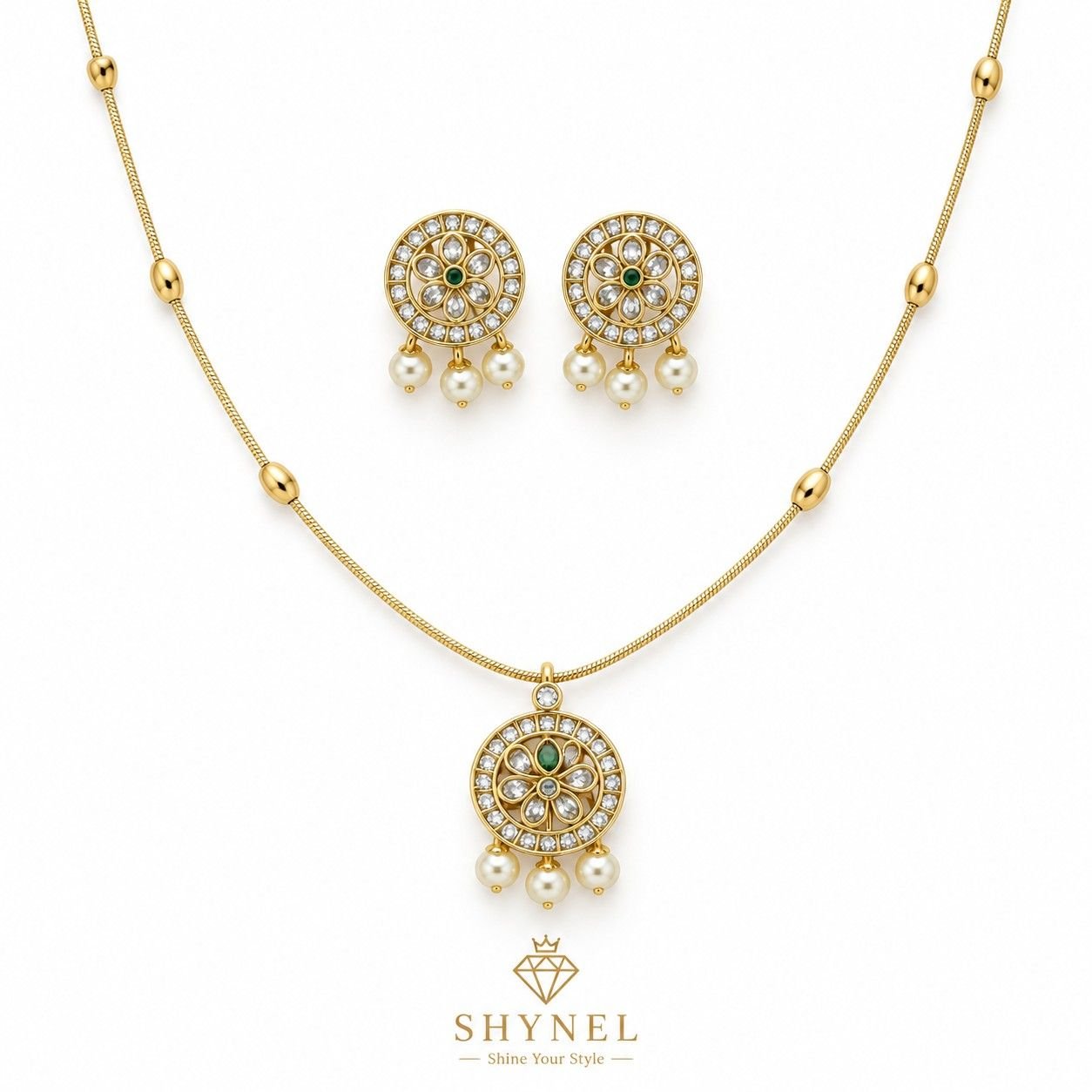 Antique Temple Choker Set for Women Pearl Heritage shynel anti tarnish jewelry product image