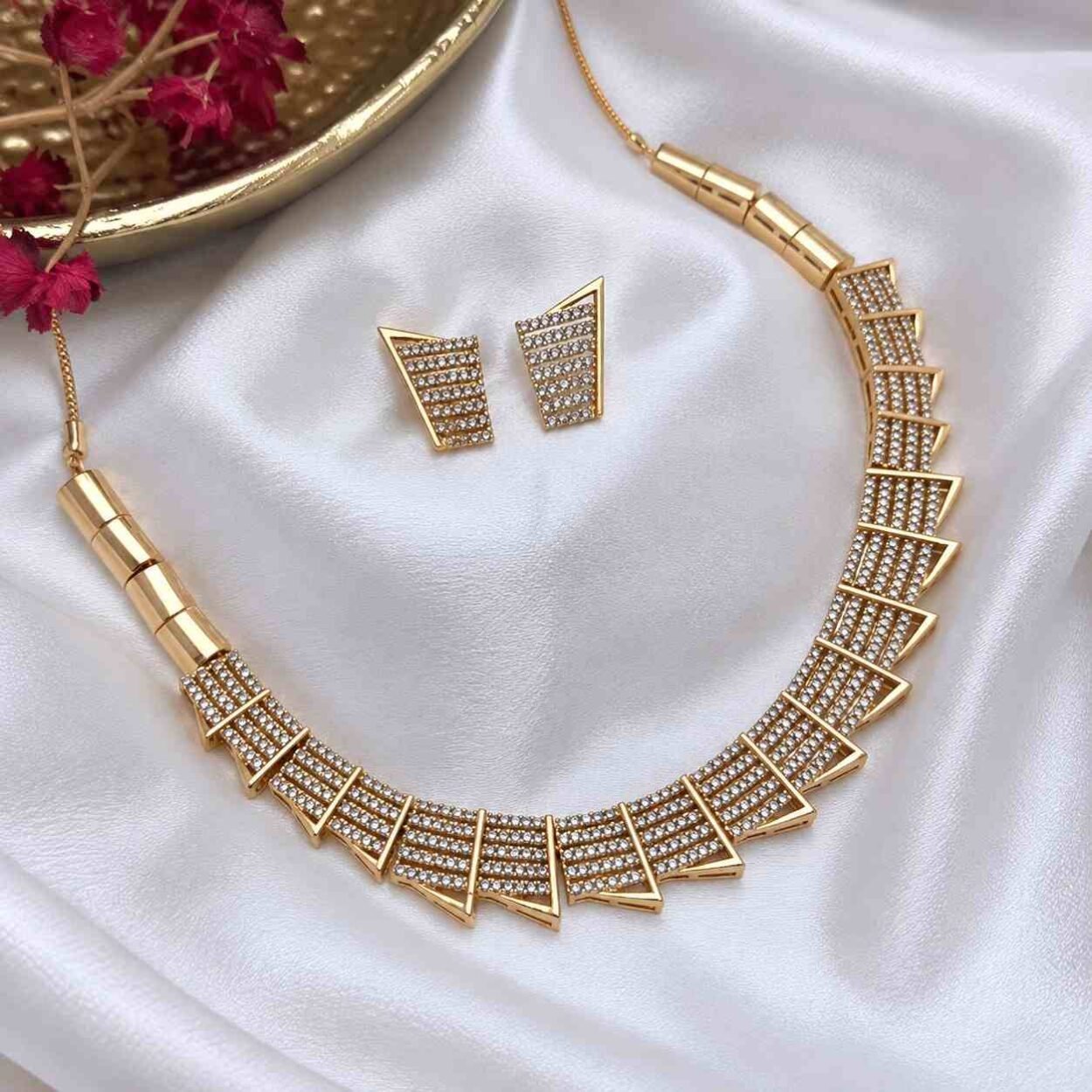 Anti Tarnish Crystal Statement Jewellery Set Celestia Luxe