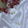 Minimal Pendant Jewellery Set Ivory Luxe
