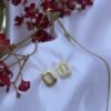 Minimal Pendant Jewellery Set Ivory Luxe