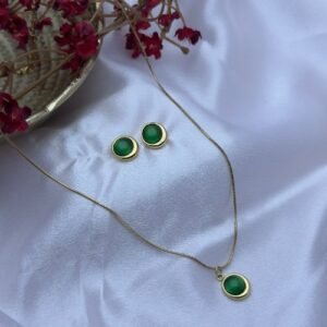 Black Stone Jewellery Set | Midnight Aura Collection