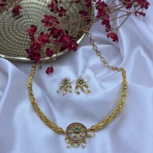 Ruby Pendant Jewellery Set for Women | Ruby Pearl Luxe Collection