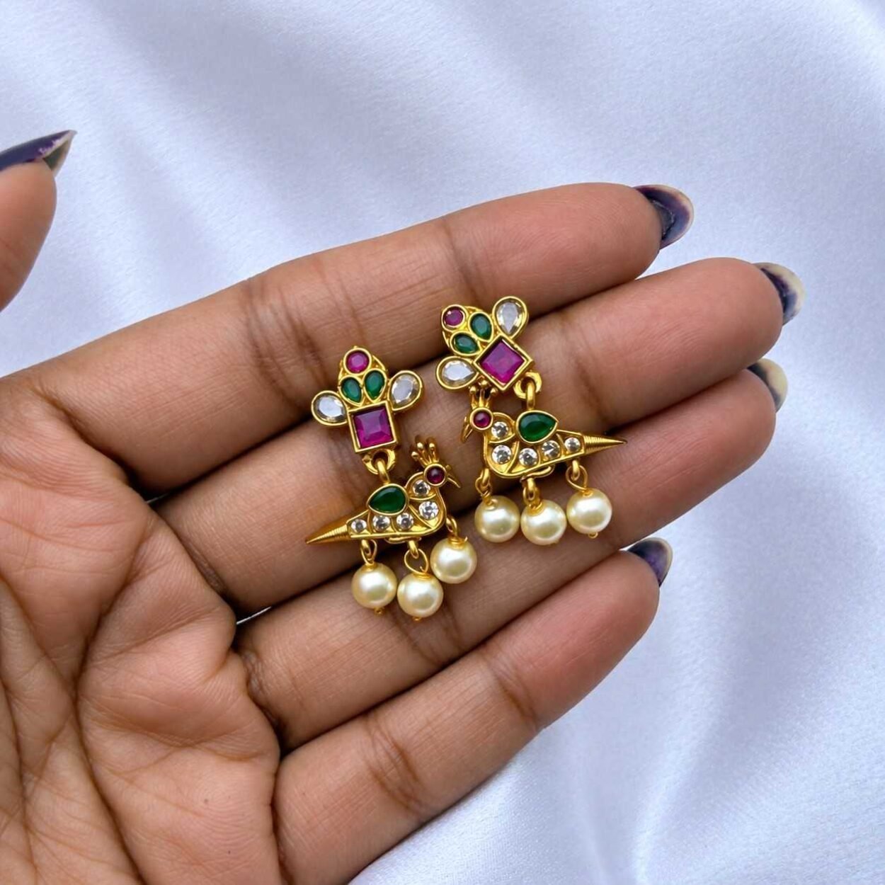 Peacock Choker Set for Women Mayura Heritage 1-100kb shynel Anti Tarnish Peacock Choker Set for Women Mayura Heritage