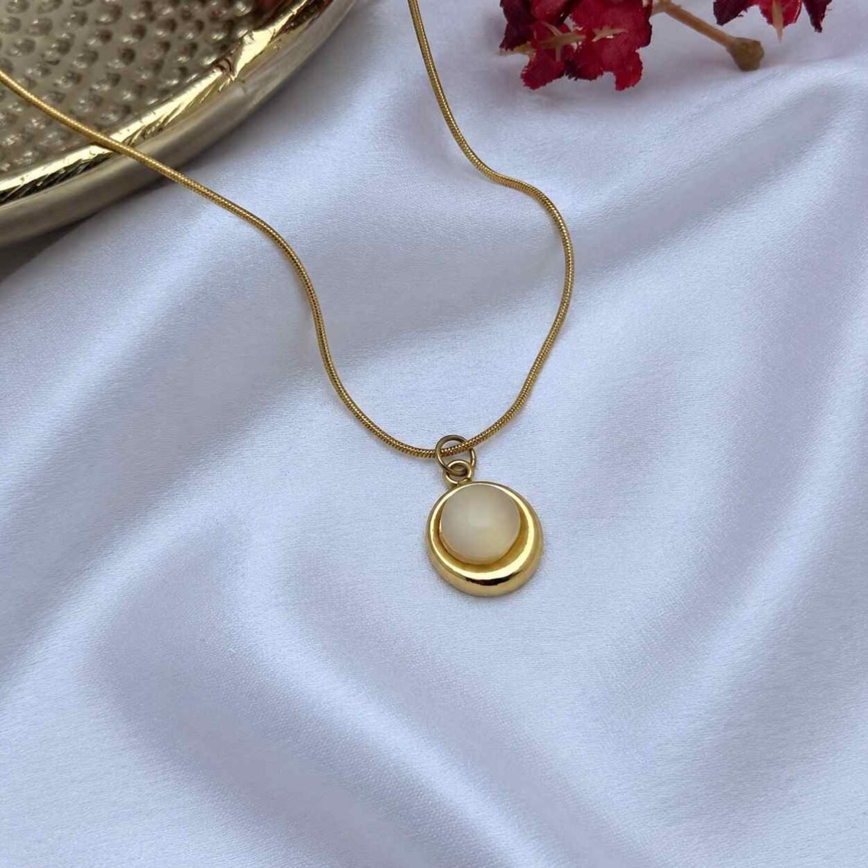 Pearl Pendant Jewellery Set Moonlight Pearl-100kb Anti tarnish Pearl Pendant Jewellery Set Moonlight Pearl